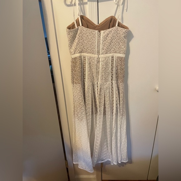 Self-Portrait Lace Panel Midi Dress - Picture 2 of 6